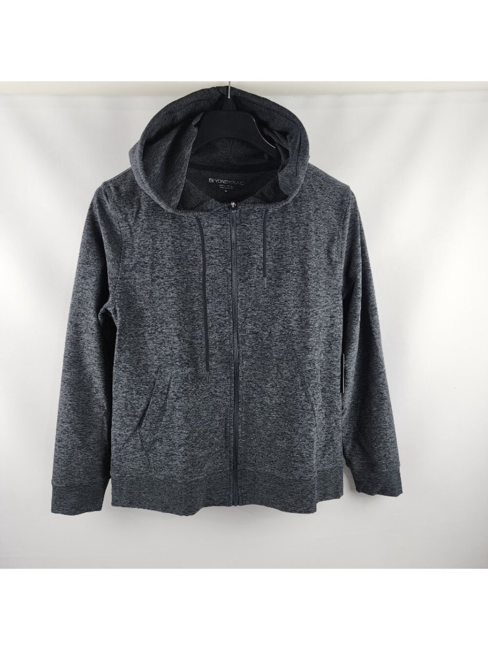 Beyond Yoga Sweatshirt Mens Medium Black Freefit Full Zip Hoodie USA NWT